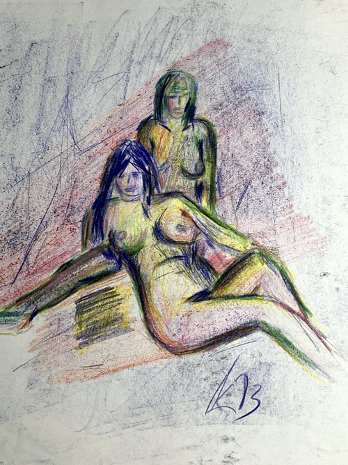 Zwei Mädchen Sitting Girls