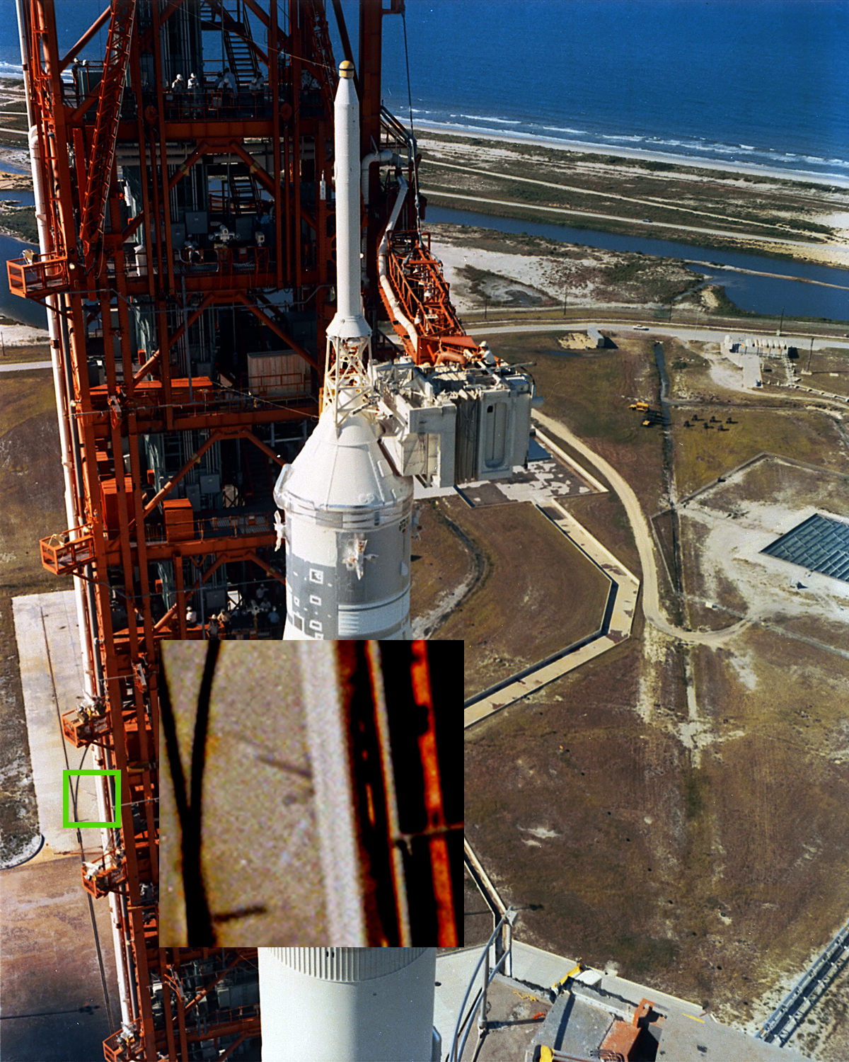 Correct location of the antenna in 1969 at Level 200 Correct location of the antenna in 1969 at Level 200